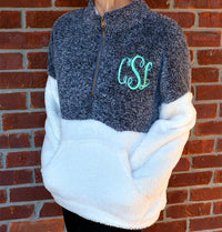 Two Tone Sherpa Pullover
