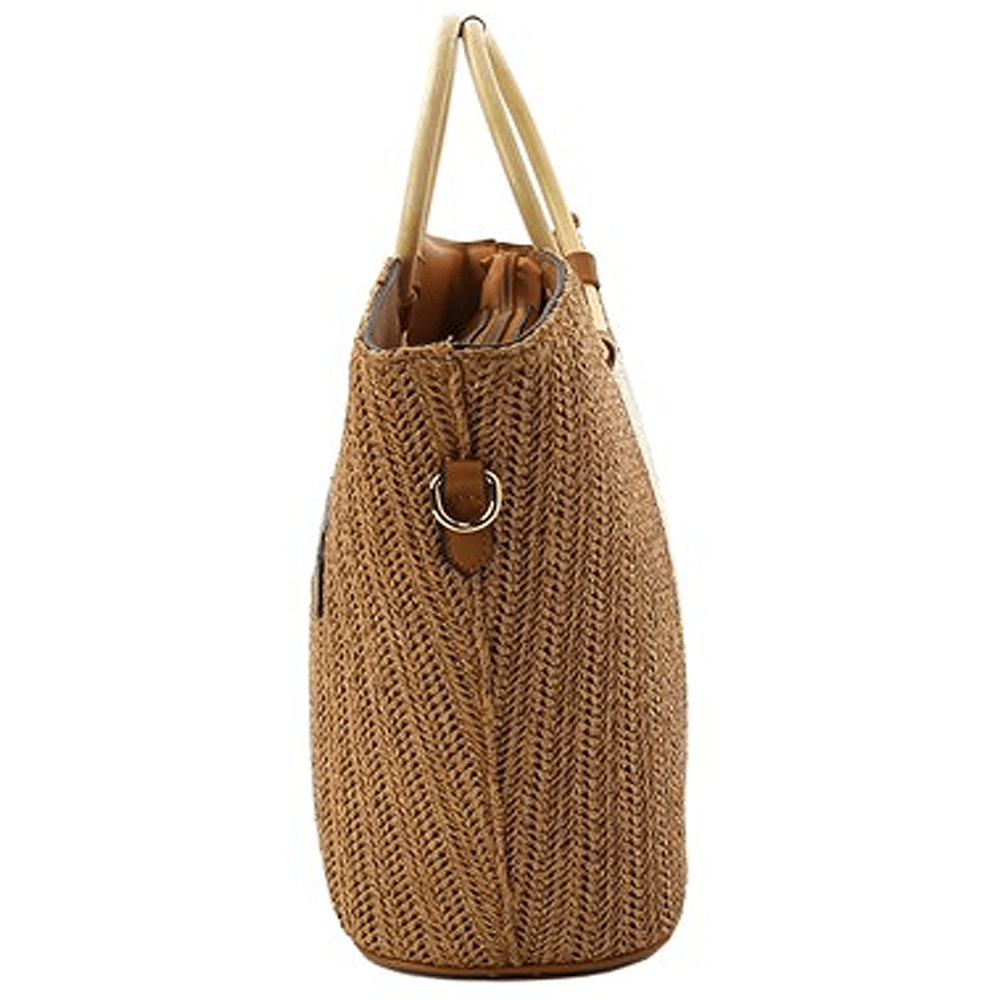 Straw Canvas Handbag