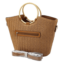 Straw Canvas Handbag