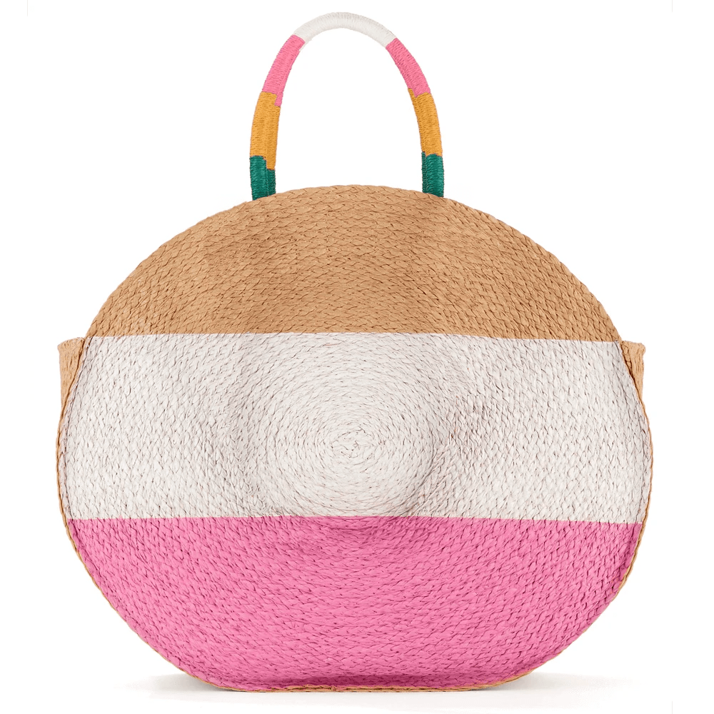 Stripe Circle Tote Bag