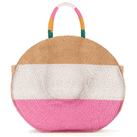 Stripe Circle Tote Bag