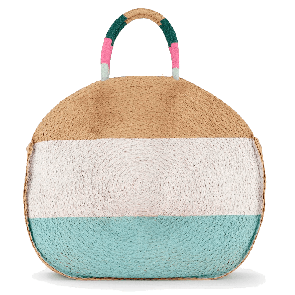 Stripe Circle Tote Bag