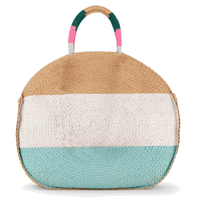 Stripe Circle Tote Bag
