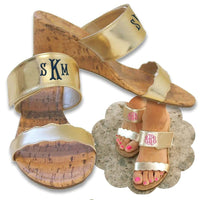Gold Wedge Sandals