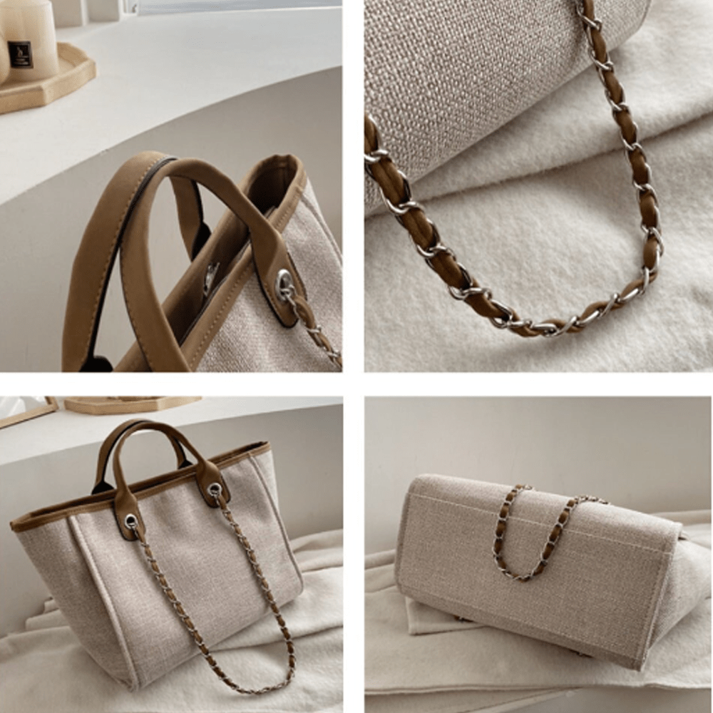 Tweed Chain Handbag
