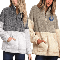 Two Tone Sherpa Pullover