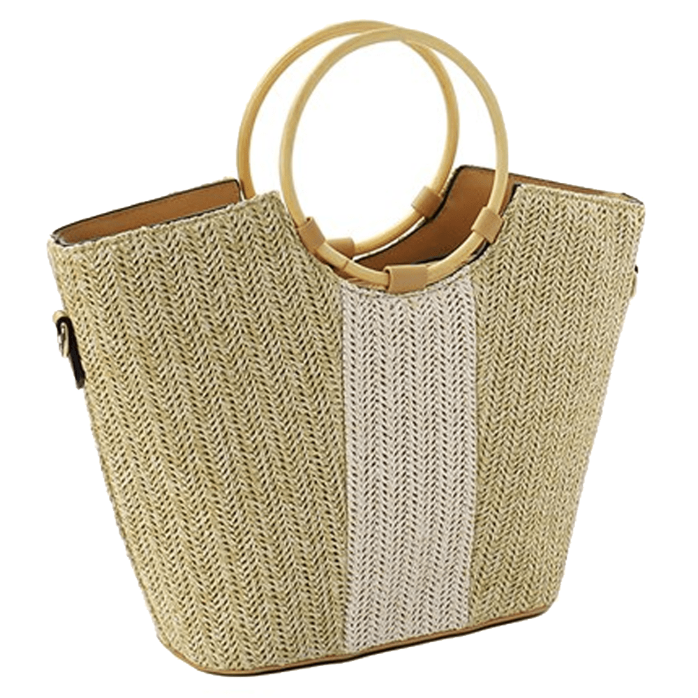 Straw Canvas Handbag